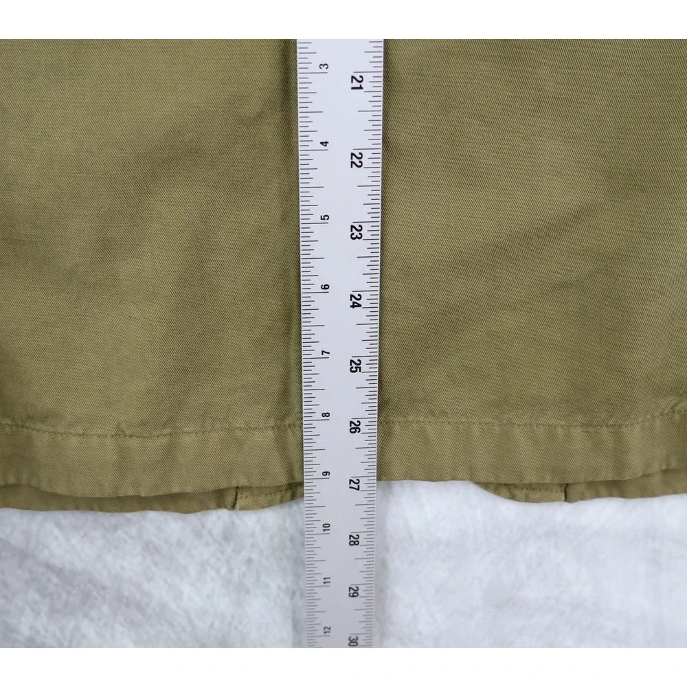Wallace & Barnes Slim Fit Chore Blazer Mens 34S Olive Green Cotton Linen Jacket